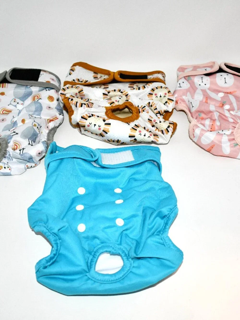 Langsprit Washable Female Dog Diapers Large 4 Pack Reusable Highly Absorbent  Co